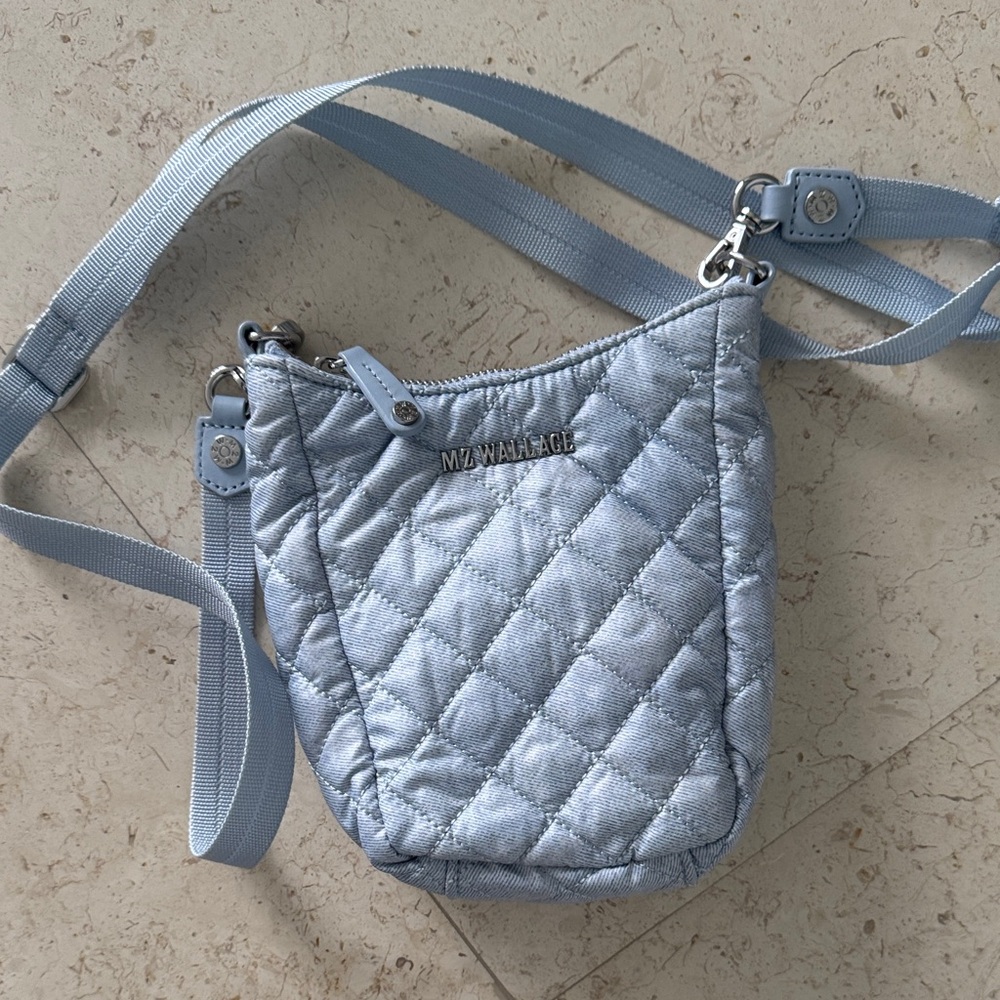 MZ Wallace Chambray Crossbody Go Bag brand new never used
